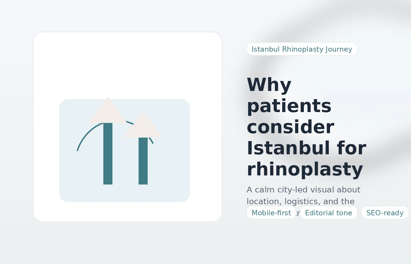 Editorial illustration representing gentle city views and calm movement in Istanbul
